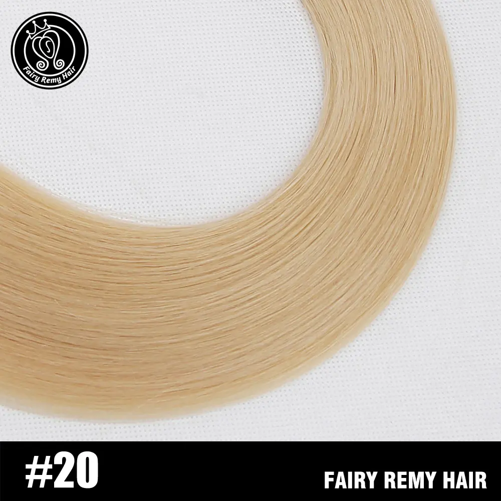Волосы феи Реми 0,8 г/локон 20 дюймов микро кольцо remy человеческие волосы для наращивания прямые черные европейские нано кольца человеческие волосы предварительно склеивание - Цвет: #20