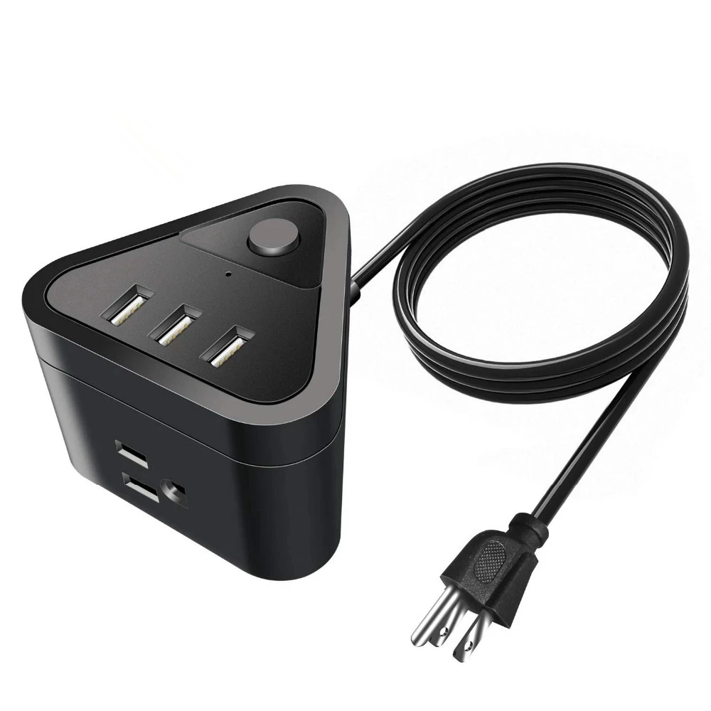 Многополосная электрическая удлинительная розетка 3-way 3 USB розетки США вилка Детская безопасность ворота Защита от перенапряжения кабель 1,5 м