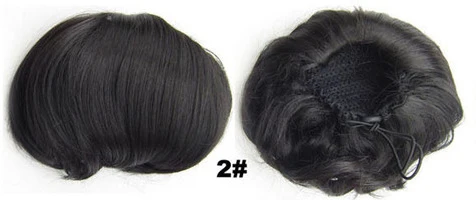 Gres Натуральные Прямые термостойкие синтетические волосы много цветов женские булочки/шиньон с резинкой - Цвет: Естественный цвет