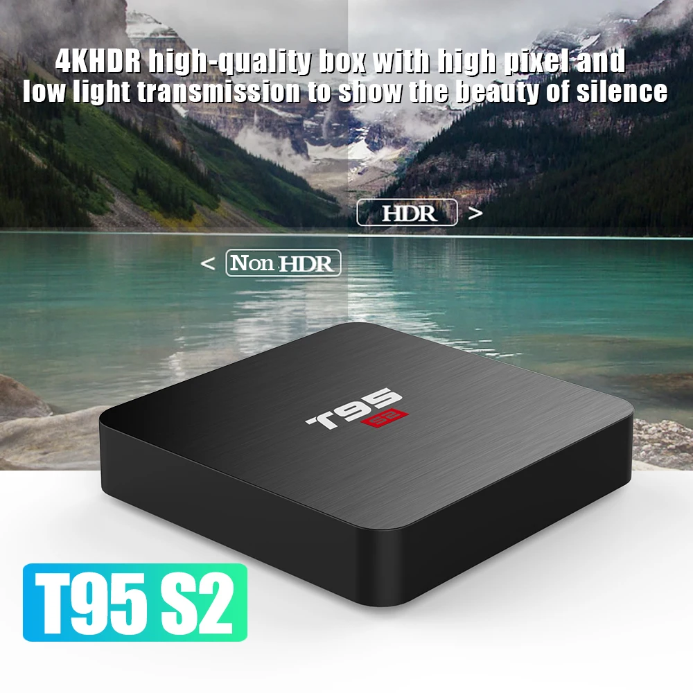 T95 S2 Amlogic S905W четырехъядерный Android 7,1 Smart 4K tv Box 2 Гб 16 Гб опционально 2,4G wifi потоковый медиаплеер PK HK1 X96 H96