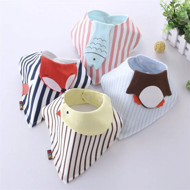 

New Baby Cotton Waterproof Bibs Cartoon Triangle Towels For Boys For Girls Cute Infant Saliva Towels Burp Cloth Newborn Bandana