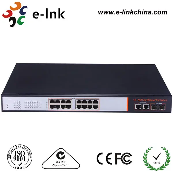 

managed 10/100Mbps 16 port PoE Switch with gigabit SFP port