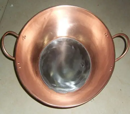 

Pure Copper Thick Frying Pan Cookware Pot Purple Double Handle