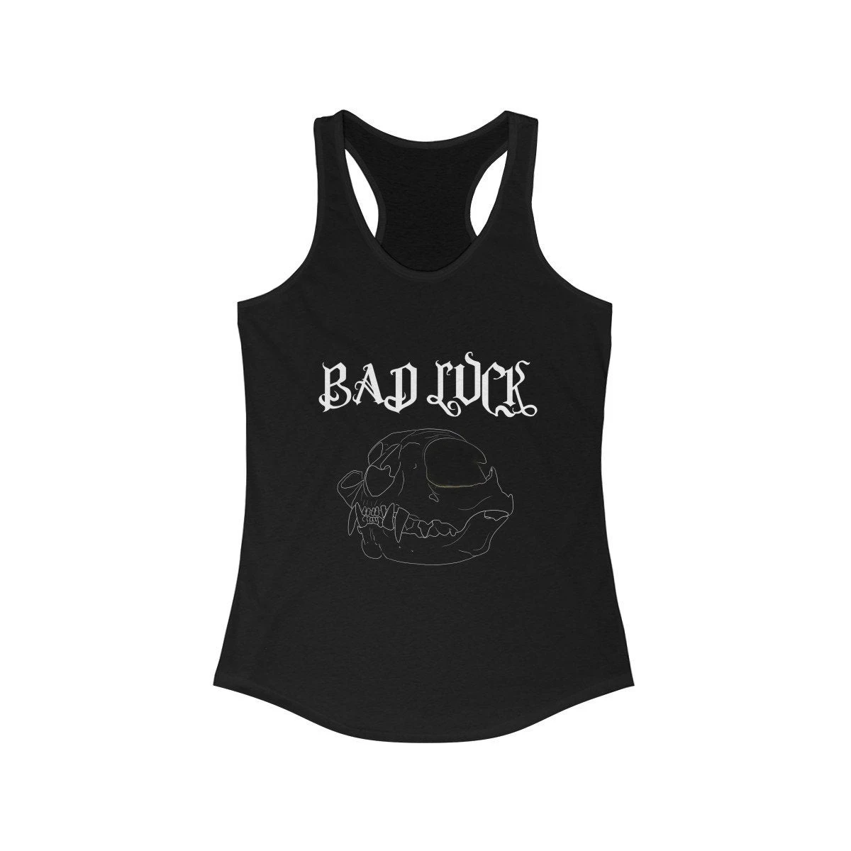 Black-white txt Жилет Bad Luck Cat tanks Готический женский модный лозунг эстетическое винтажное искусство майка funny без рукавов забавная Цитата одежда Топ - Цвет: Black-white txt
