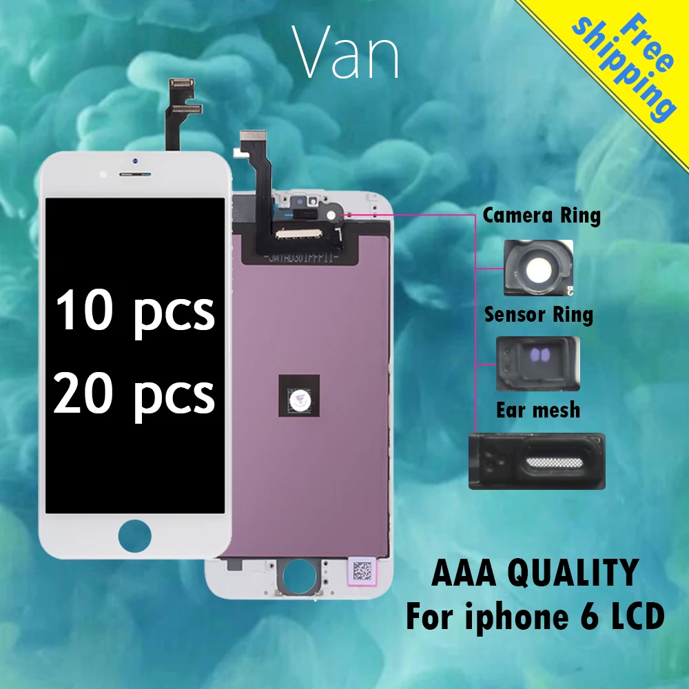 

10 20 pcs AAA Quality No Dead Pixel Display for iPhone 6 LCD Replacement with 4.7 inch Touch Screen Free Shipping