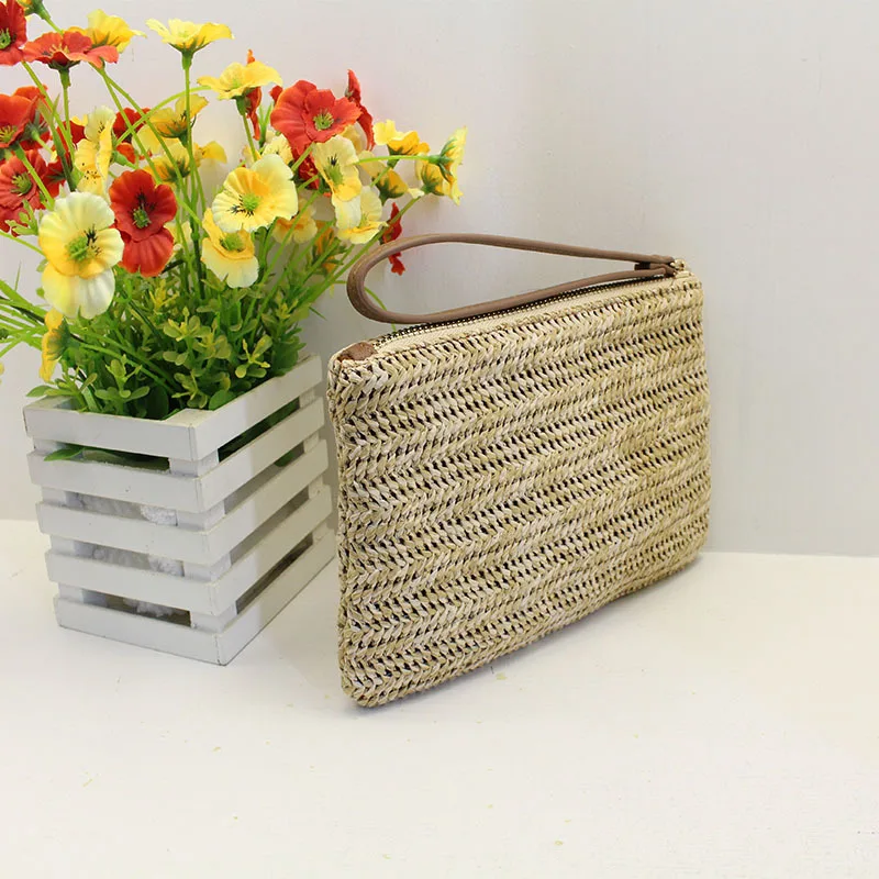 Women Clutch Bags Female INS Popular Summer Beach Straw Bag Lady Travel Mini Messenger Bags Casual Knitted Bolsa Tote SS0399 (1)