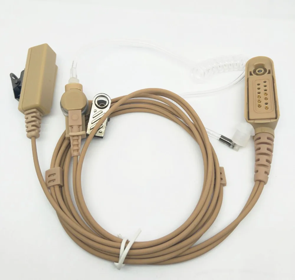 

oppxun yellow Air Acoustic Mic Headset PTT for Motorola GP380 Portable Radio Walkie Talkie GP 340 GP328 GP1280 PRO5150