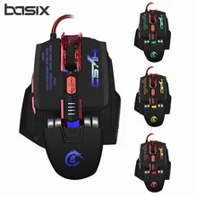BASIX High-end Professional Wired Gaming Mouse 4000DPI Adjustable 7 Buttons USB Optical Gamer Mouse Mice For PC Computer Laptop