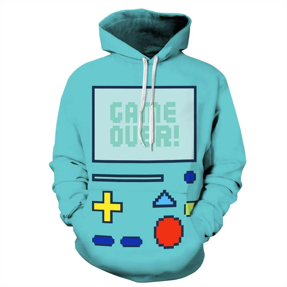 

Headbook New Fashion Men/Women Hoodies Hooded 3d Sweatshirt Men Print Anime Adventure Time Robot lovely Hoody Tracksuits