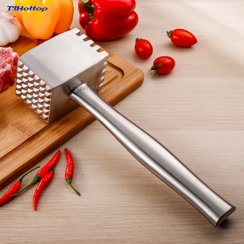 

304 Stainless Steel Hammer Meat Mallet Tenderizer Steak Beef Pork Chicken Hammer Kitchen Tool