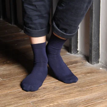 

Mens Dress Socks Business Black White Grey Navy Blue 5Colors Antibacterial Hygroscopic Breathable Bamboo Socks Quick Dry