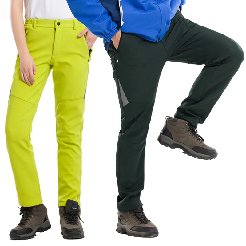

Winter Hiking Pants Men Women Softshell Trekking Trousers Outdoor Waterproof Windproof Thermal for Camping Skiing Fishing