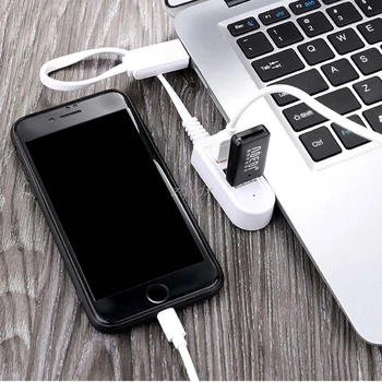 

High Speed 3 Ports USB 2.0 Hub Extension Splitter for Laptop PC Computer Charger 20cm/120cm Drop ship