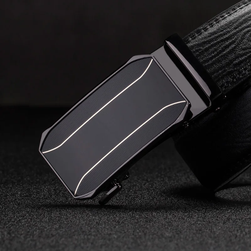 

genuine leather belts for men designer belts men High Quality Automatic Buckle Black Men's Belts male luxury strap