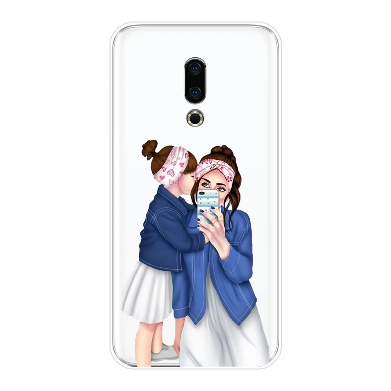 Мягкий чехол для телефона Meizu 15 Lite 16 Plus 16th 16x силиконовая задняя крышка мам детей
