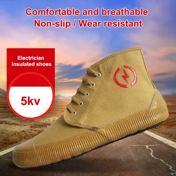 

5/10KV Electrical Insulation Shoes Labor insurance Canvas Work Shoes Non-slip Breathable Men Women Safety Working Boots