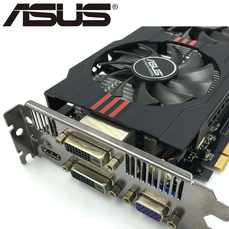 ASUS, оригинальная Видеокарта GTX 750 Ti, 2 Гб, 128 бит, GDDR5, видеокарты для nVIDIA Geforce GTX 750Ti, используемые карты VGA 1050, GTX750 TI