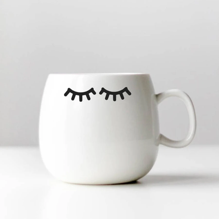 

Eyelash Cup Stickers Water bottle Decals Laptop Wall Sticker Computer Wall Decals Home Bedroom Wall Decals Door Decor M06