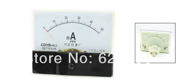 Индикатор головка амперметра постоянного тока 44c2 постоянный ток 0 50 мА 20 30 500
