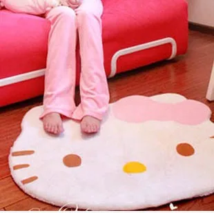 

free shiping size:80X70cm hello kitty carpet with bowknot pink cute so soft carpet The bedroom mat mat hall carpet pad