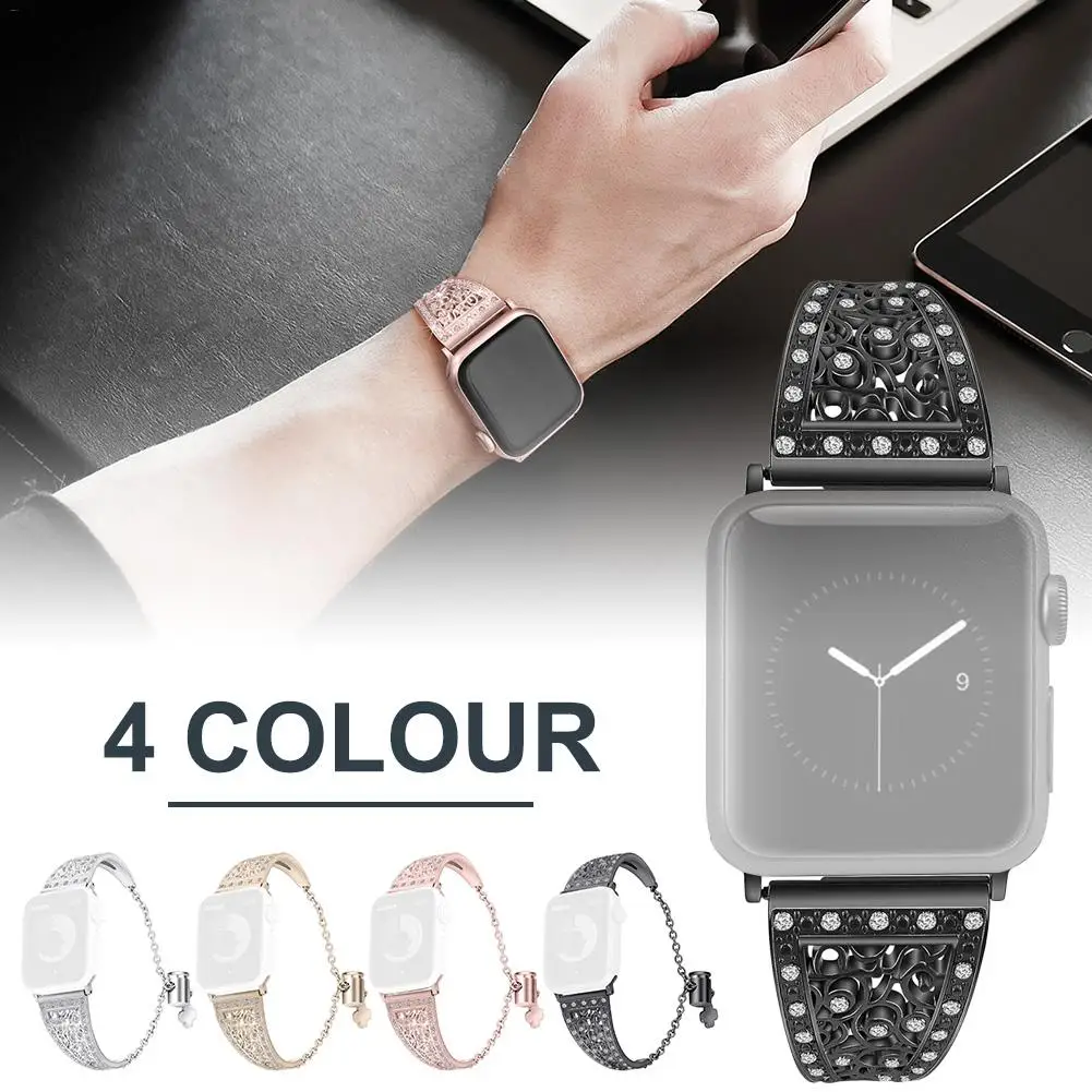 

Metal Watch Band Smart Bracelet Watch Strap Replacement Wristband Straps For Apple Watch Series iWatch 4 3 2 1 Smart Watch Band