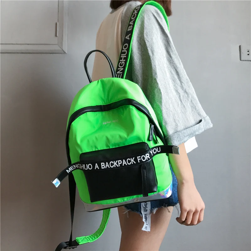 2017 Hot Women Laser Backpack School Bag For Teenage Girls PU Leisure Style Letter School Bagpack Casual Bag Travel Bag Mochila (45)