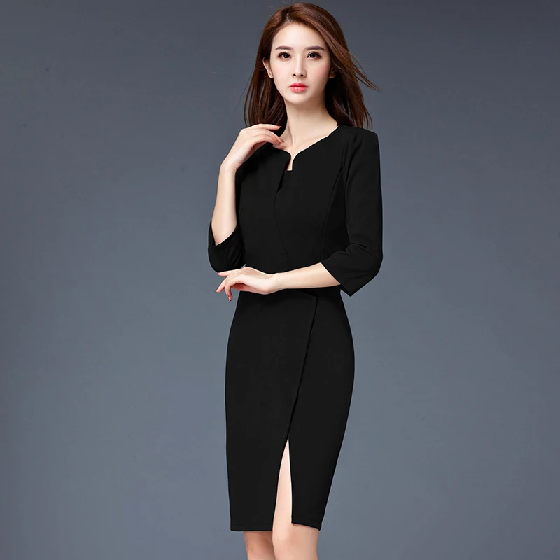 Spring Autumn Dress Fashion OL Women Ladies Dress Bodycon Slim Pencil