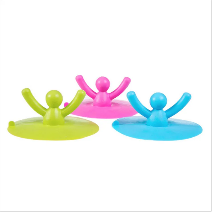 

1PC Silicone Lovely Character Mold Floor Drain Hair Stopper Hand Sink Plug Bath Catcher Sink Strainer Cover Tool