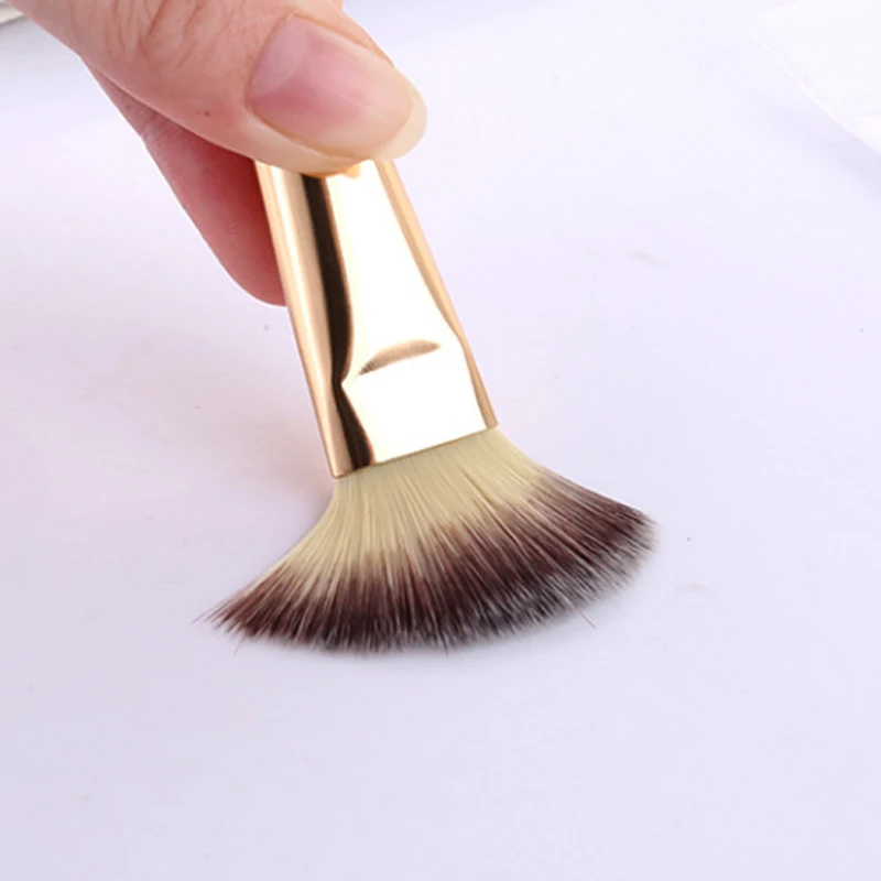 

1ps Brand Single Gold Double Head Concealer And Contour Brush Makeup Brushes Tool Make Up Brushes Cosmetics Foundation Brush