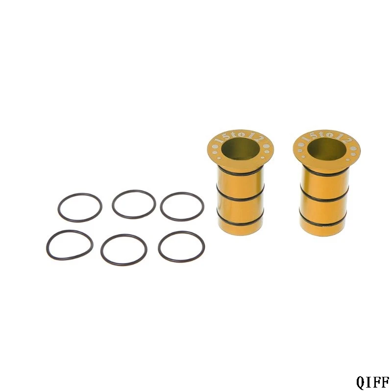 gold Дропшиппинг концентратор адаптер велосипед преобразования 15 мм до 12 мм Вал Втулка осевая трубка Ремонтный комплект APR28 - Цвет: gold