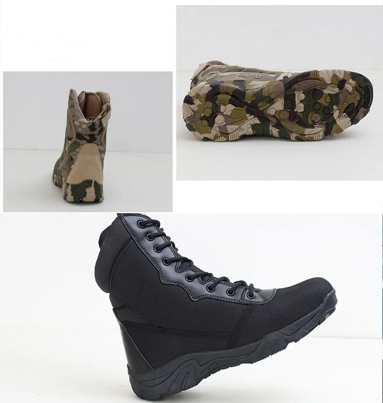 Мужские ботинки с высоким голенищем для прогулок в джунглях; ботинки для походов и охоты; дышащие армейские камуфляжные армейские ботинки; ботильоны