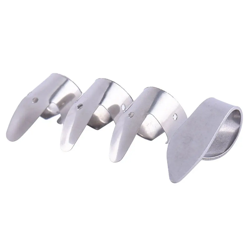 3 Metal Finger Picks + 1 Thumb Pick Set Guitar Fingerpicks For Guitar