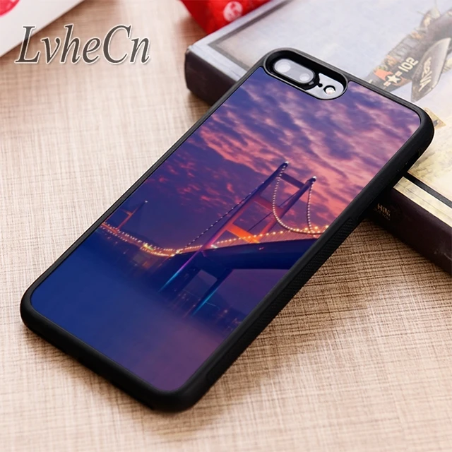LvheCn Golden Gate Bridge San Fran phone Case For iPhone 5 6 6s 7 8 plus X XR XS max 11 12 Pro Samsung Galaxy S7edge S8 S9 S10 | Мобильные