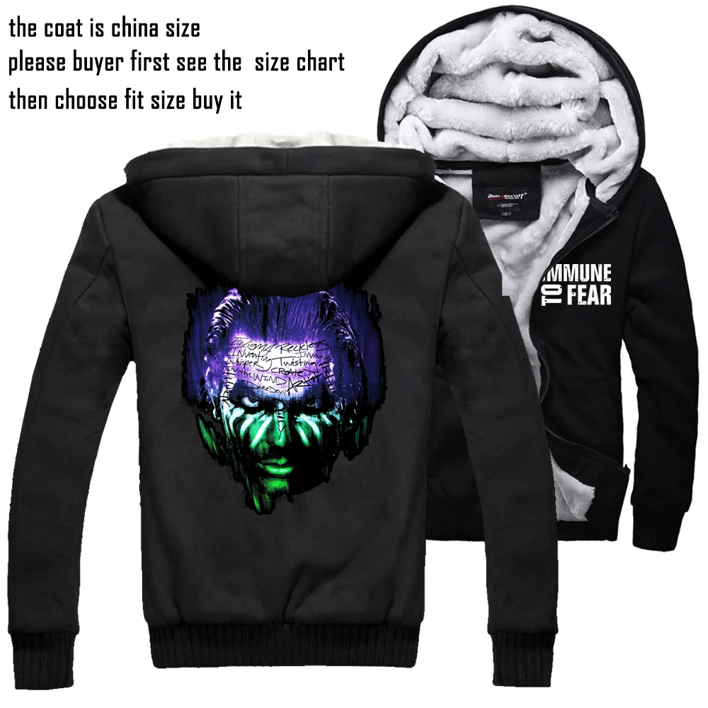 Jeff hardy Thickening cotton padded jacket immune to fear