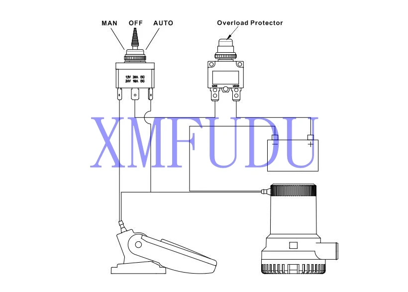 12V и 24V Трюмная помпа 2-позиционный переключатель панель для SEAFLO