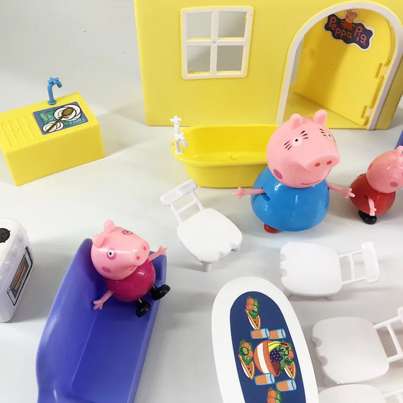 Peppa Pig Toys House Doll Family Gathering Model Action Figures Family Member Early Learning Educational Toys for Children gift Peppa Pig Toys House Doll Family Gathering Model Action Figures Family Member Early Learning Educational Toys for Children gift