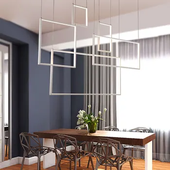 

New Creative Modern LED Pendant Lights Kitchen Acrylic+Metal Suspension Hanging Ceiling Lamp For Dinning Room Lamparas Colgantes