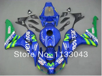 

Tank+ 100%Fit injection green blue fairings for HONDA CBR 1000RR 06 07 CBR1000 RR 2006 2007 CBR 1000 RR 06 07 ABS fairing parts