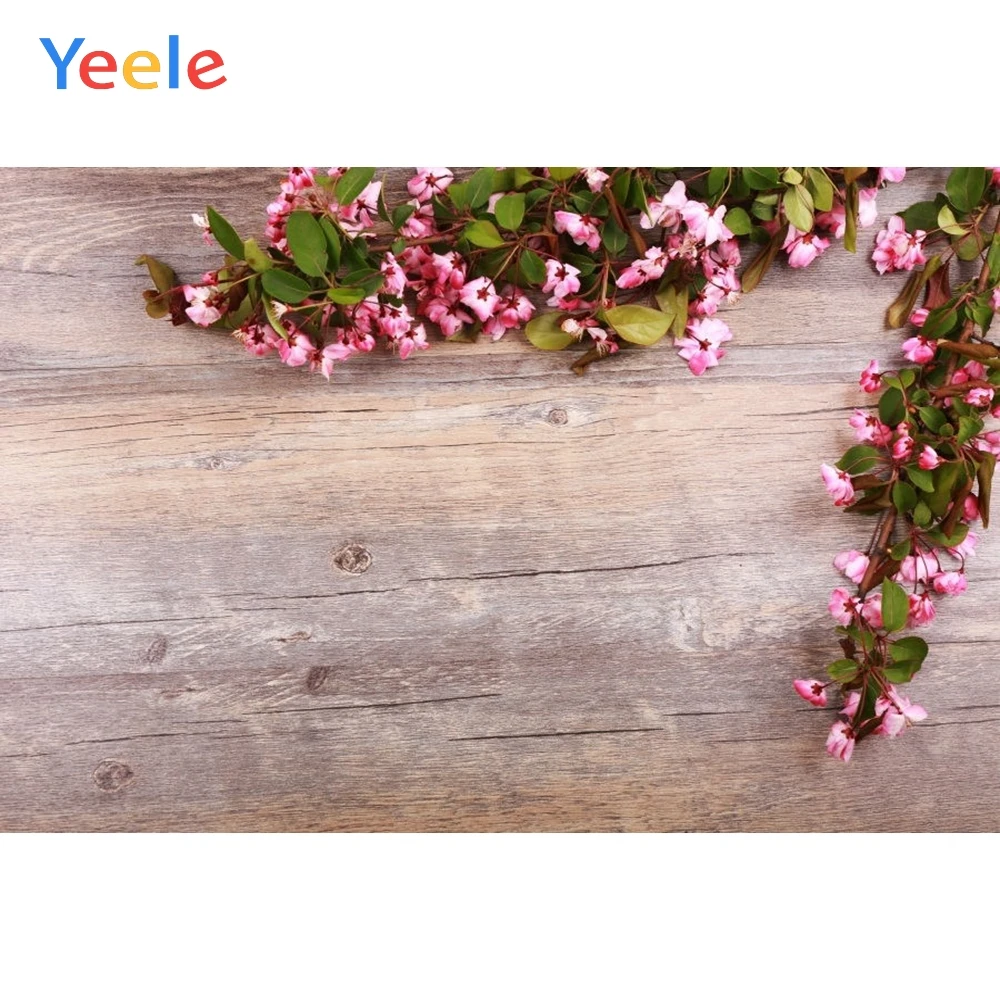

Yeele Small Bouquet Retro Wooden Bred Fashion Photography Backgrounds Customized Photographic Backdrops For Photo Studio Food