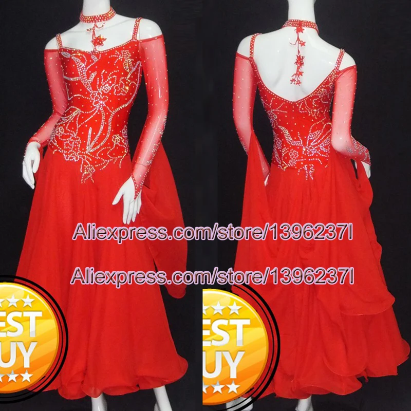 

Women Ballroom Salsa Tango Foxstep Waltz Standard Dance Dress
