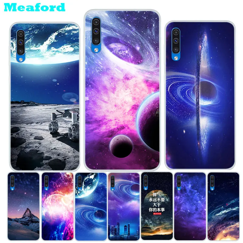 

Silicone Case For Samsung Galaxy A50 Case 6.4" Planet Star Soft Phone Case on For Samsung A50 A 50 A505 Back Cover Bumper Coque