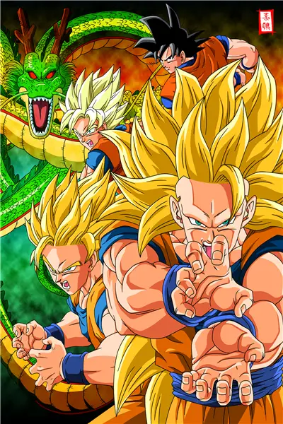 Custom Printing Canvas Wall Arts Dragon Ball Z Poster Super Saiyan