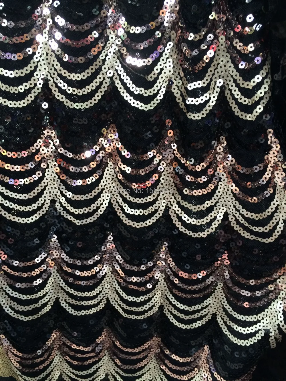 New Fashion Gold Sequin Lace Fabric,beading Fabric For Party Free