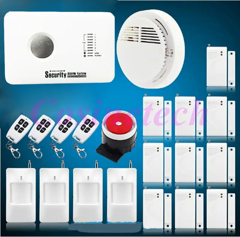 

APP control alarm system 315/433MH, 2262 code GSM alarm system with 3 wired and 70 wireless defense zones Burglar Alarm System