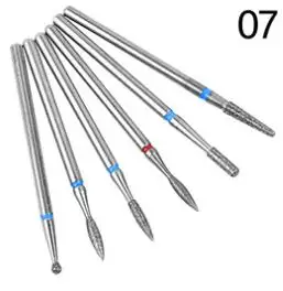 6pcs/set Diamond Nail Drill Milling Cutter Bits Rotary Burr Electric For Manicure Machine Cuticle Nail Art Remover Tools - Цвет: Темный хаки