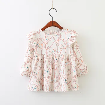 

baby blouse for girls shirt cute flower ruffles fashion korean fall kids clothing cotton boutiques children clothes autumn 4 5