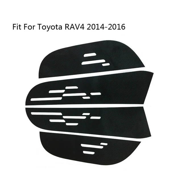 Защитная пленка для автомобильной двери, углеродное волокно, анти-ударные накладки, рамка, наклейки для Toyota Rav4 RAV 4, аксессуары для стайлинга автомобилей - Название цвета: Anti-kick stickers