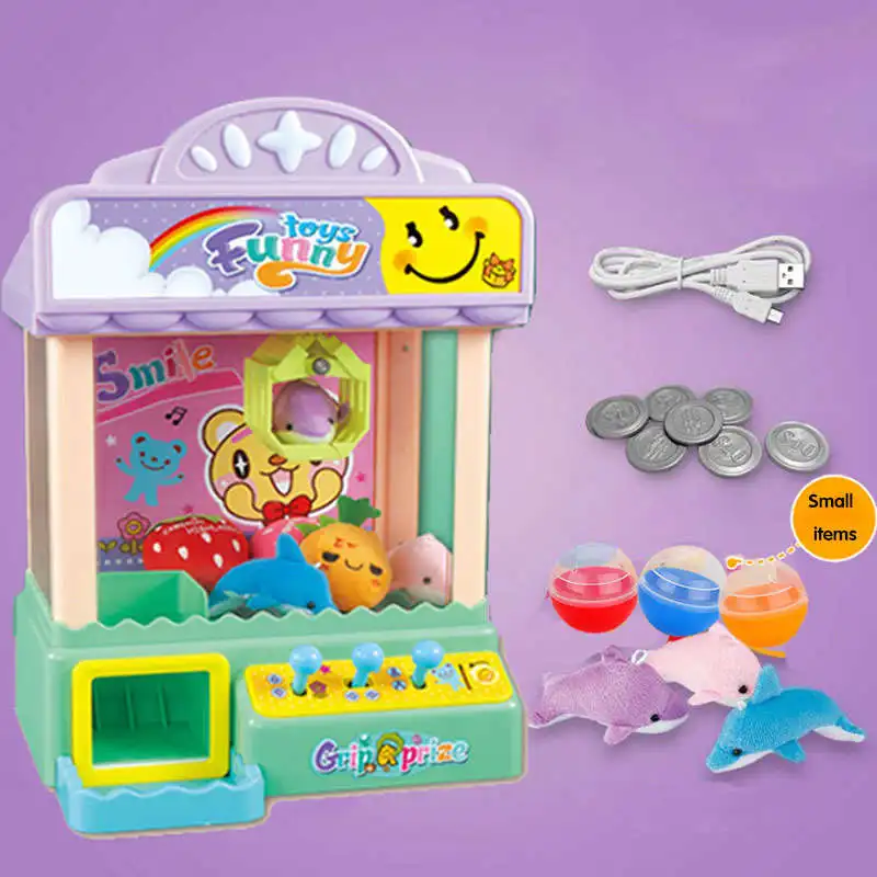 Мини-машина для ловли кукол, детские развивающие игрушки, клипса, кукла, игровая машина с монетным управлением, гашапон, детская игровая машина, детская игрушка