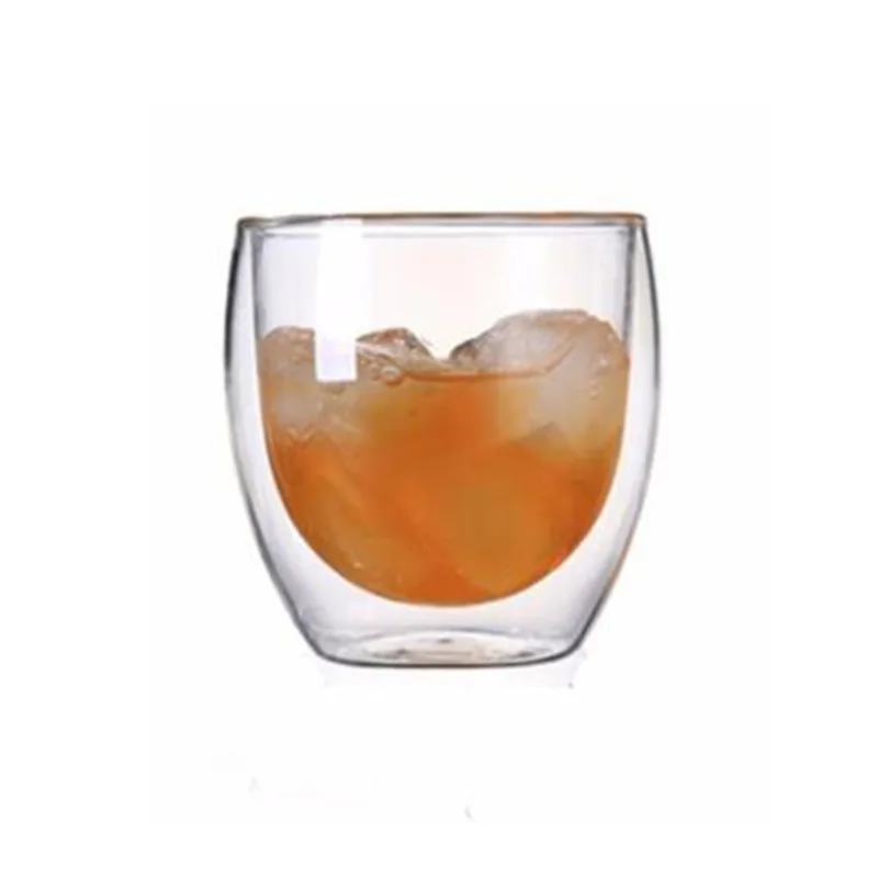 Heat Resistant Double Wall Tea Glass Cup Beer Coffee Cup Set Handmade Creative Healthy Beverage Glasses Transparent Drink