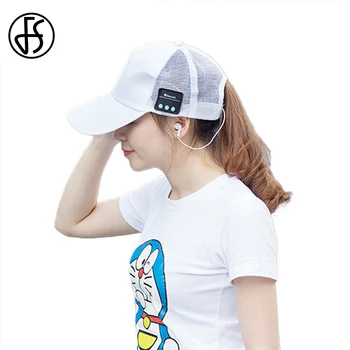 

FS Summer Trucker Hat Stereo Music Bluetooth Baseball Caps Unisex Street Easy Call Gorra Hombre Women Men Ponytail Mesh Cap